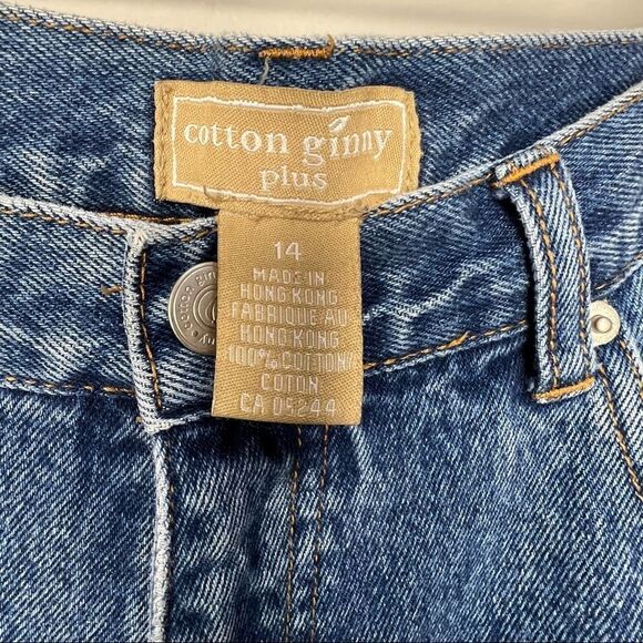 Size 14 Vintage Cotton Ginny Plus High Waisted Mom Jeans - Picture 5 of 5